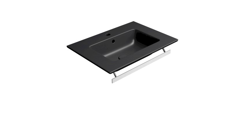 PURA keramické umyvadlo Slim 62x46cm, černá mat 8884126